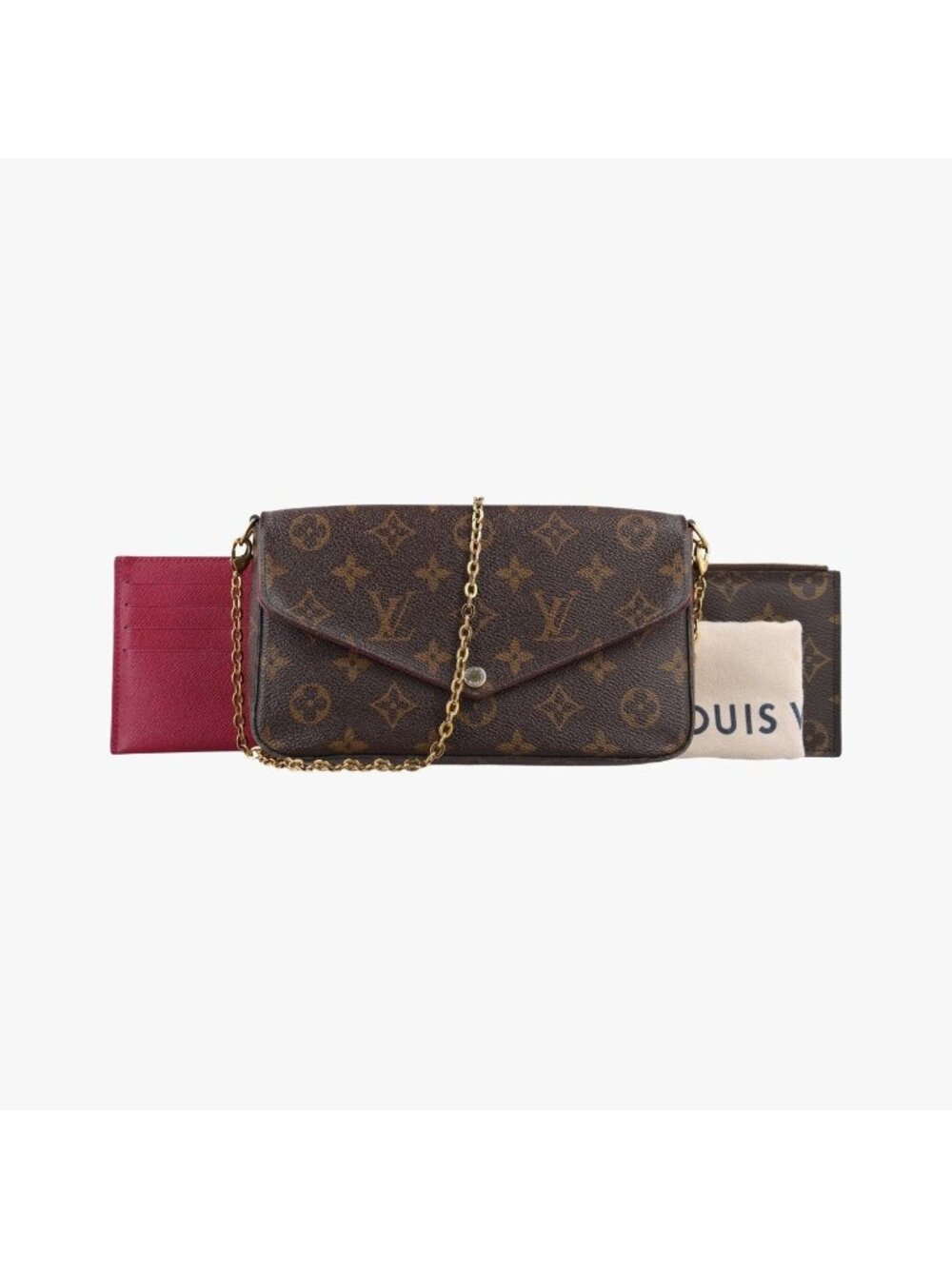 ★SOLD★ Louis Vuitton Pochette Felicity Monogram Brown Canvas Pouch - Picture 1 of 15